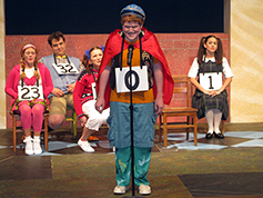 Students performing in UWF Theatres production of The 25th Annual Putnam County Spelling Bee
