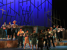 Students performing in UWF Theatres production of Bat Boy