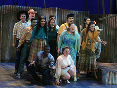 Students performing in UWF Theatres production of Bat Boy