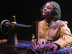 A student performing in UWF Theatres production of Intimate Apparel