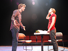 Students performing in UWF Theatres production of Reasons to be Pretty