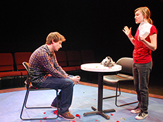 Students performing in UWF Theatres production of Reasons to be Pretty