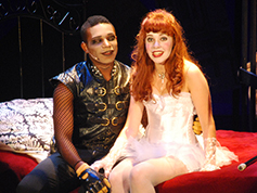 Students performing in UWF Theatres production of The Threepenny Opera