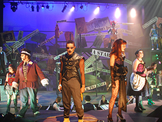 Students performing in UWF Theatres production of The Threepenny Opera