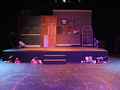 The set of UWF Theatres production of Anton in Show Business