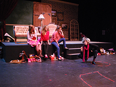 Students performing in UWF Theatres production of Anton in Show Business