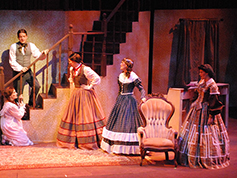 Students performing in UWF Theatres production of Little Women