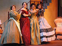 Students performing in UWF Theatres production of Little Women