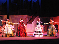 Students performing in UWF Theatres production of Little Women