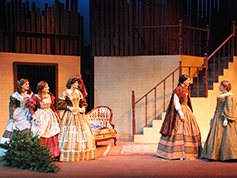 Students performing in UWF Theatres production of Little Women