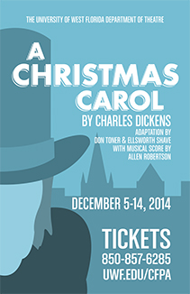 Poster for A Christmas Carol by UWF Theatre
