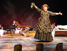 Students performing in UWF Theatres production of The Mystery of Edwin Drood