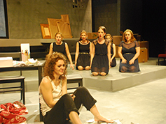 Students performing in UWF Theatres production of Medea