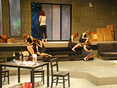 Students performing in UWF Theatres production of Medea