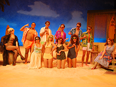 Students performing in UWF Theatres production of Psycho Beach Party
