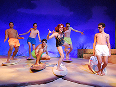 Students performing in UWF Theatres production of Psycho Beach Party