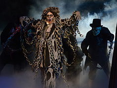 Students performing in UWF Theatres production of A Christmas Carol