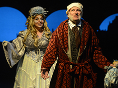 Students performing in UWF Theatres production of A Christmas Carol