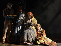 Students performing in UWF Theatres production of A Christmas Carol