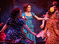 Students performing in UWF Theatres production of Evita