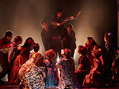 Students performing in UWF Theatres production of Evita