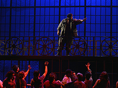 Students performing in UWF Theatres production of Evita