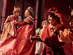 Students performing in UWF Theatres production of Romeo and Juliet