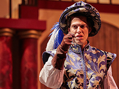 A student performing in UWF Theatres production of Romeo and Juliet