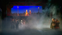 Students performing in UWF Theatres production of A Christmas Carol