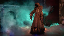 A student performing in UWF Theatres production of A Christmas Carol