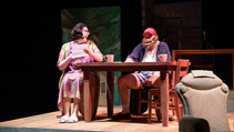 Students performing in UWF Theatres production of Dearly Departed