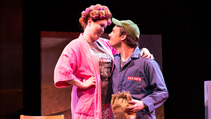 Students performing in UWF Theatres production of Dearly Departed