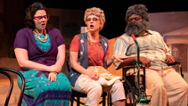 Students performing in UWF Theatres production of Dearly Departed