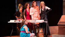 Students performing in UWF Theatres production of Dearly Departed
