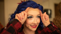 Students applying makeup for UWF Theatres production of The Little Mermaid