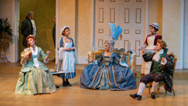 Students performing in UWF Theatres production of The School for Scandal