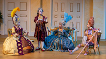 Students performing in UWF Theatres production of The School for Scandal