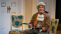 A student performing in UWF Theatres production of The School for Scandal