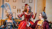 Students performing in UWF Theatres production of The School for Scandal