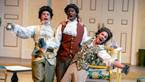 Students performing in UWF Theatres production of The School for Scandal