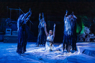Students performing in UWF Theatres production of Macbeth