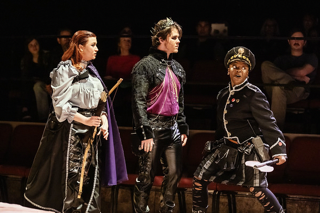 Students performing in UWF Theatres production of Macbeth