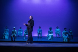 Students performing in UWF Theatres production of Our Town