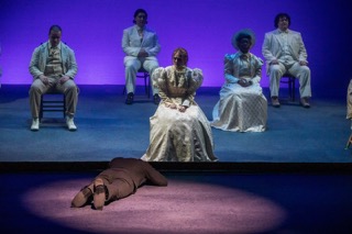 Students performing in UWF Theatres production of Our Town