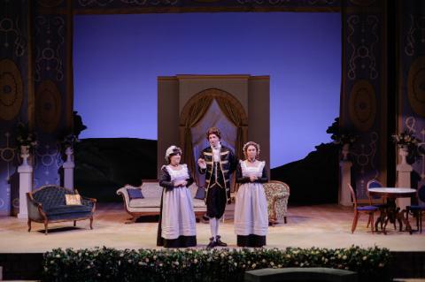 Students performing in the UWF production of Emma