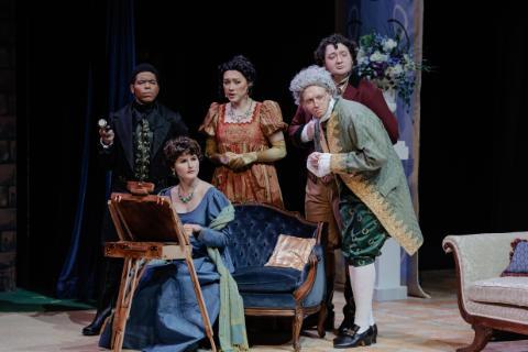 Students performing in the UWF production of Emma