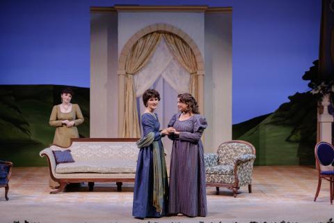 Students performing in the UWF production of Emma