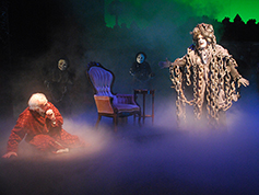 Students performing in UWF Theatres production of A Christmas Carol