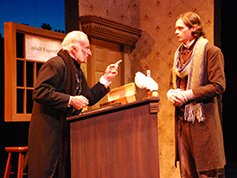 Students performing in UWF Theatres production of A Christmas Carol