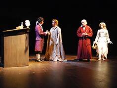 Students performing in UWF Theatres production of A Christmas Carol